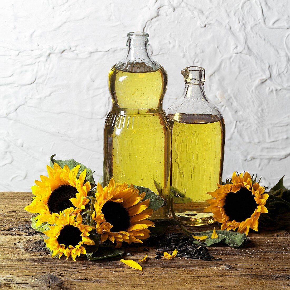 Sonnenblumenöl, Sonnenblumen und Sonnenblumenkerne