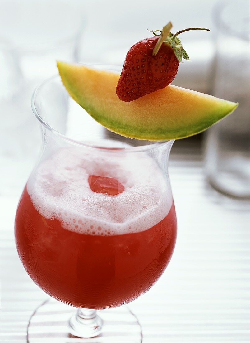 Cocktail of vodka, rum & strawberry juice (Harry's Girlfriend)