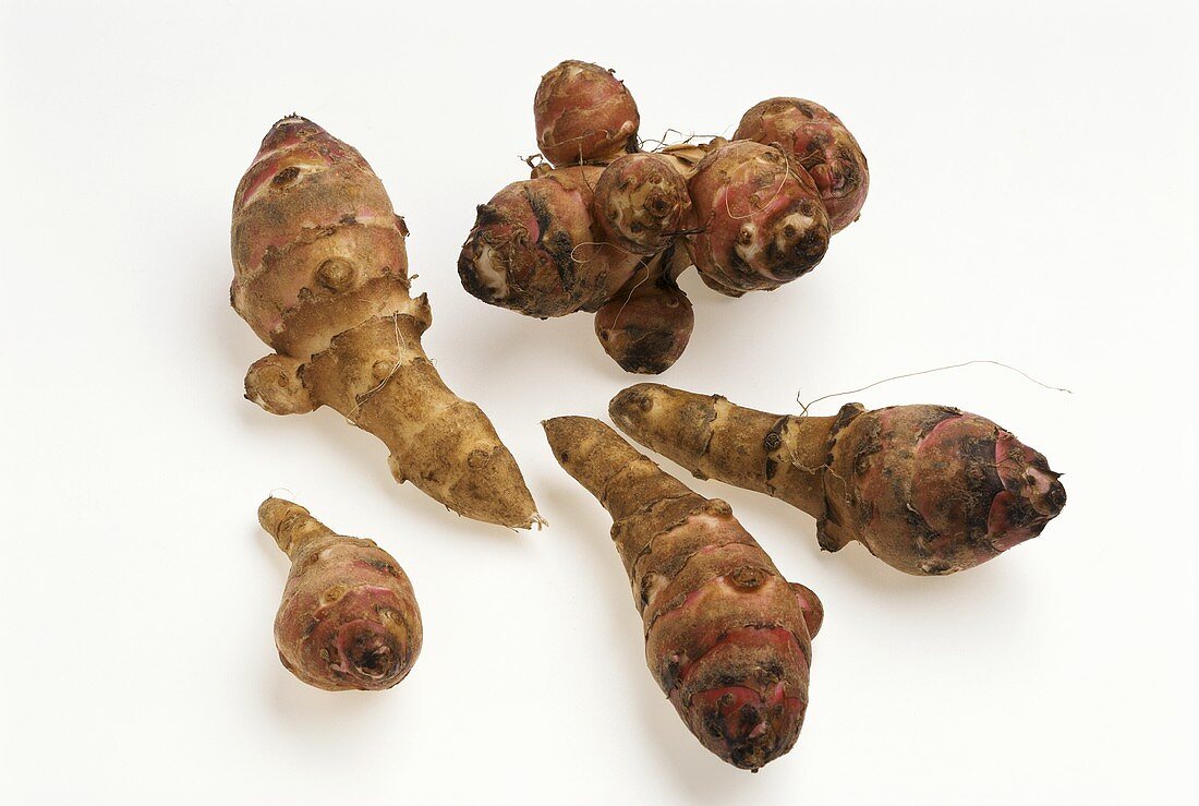 Several Jerusalem artichokes