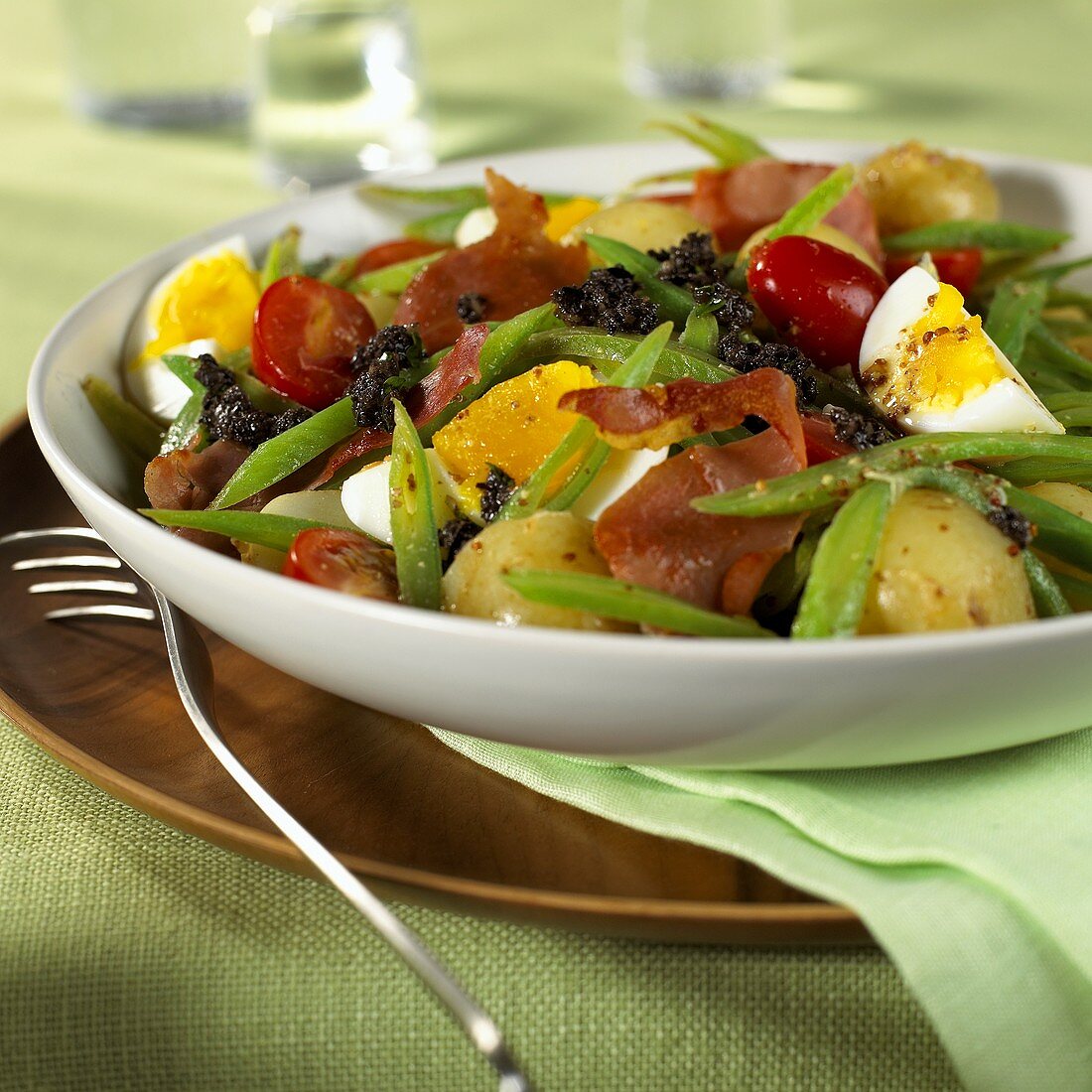 Kartoffel-Bohnen-Salat mit Tapenade