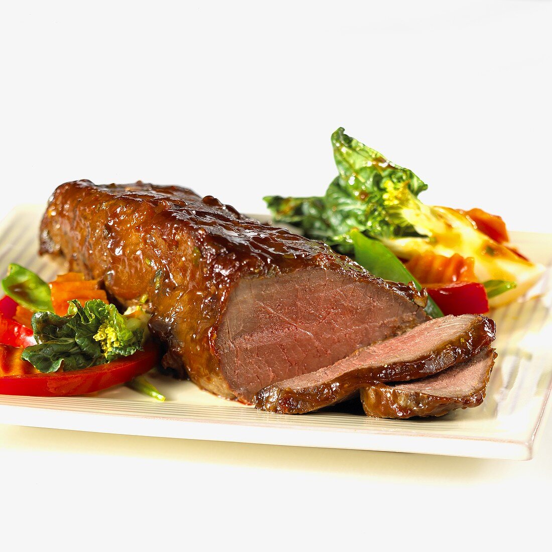 Roast beef with vegetables