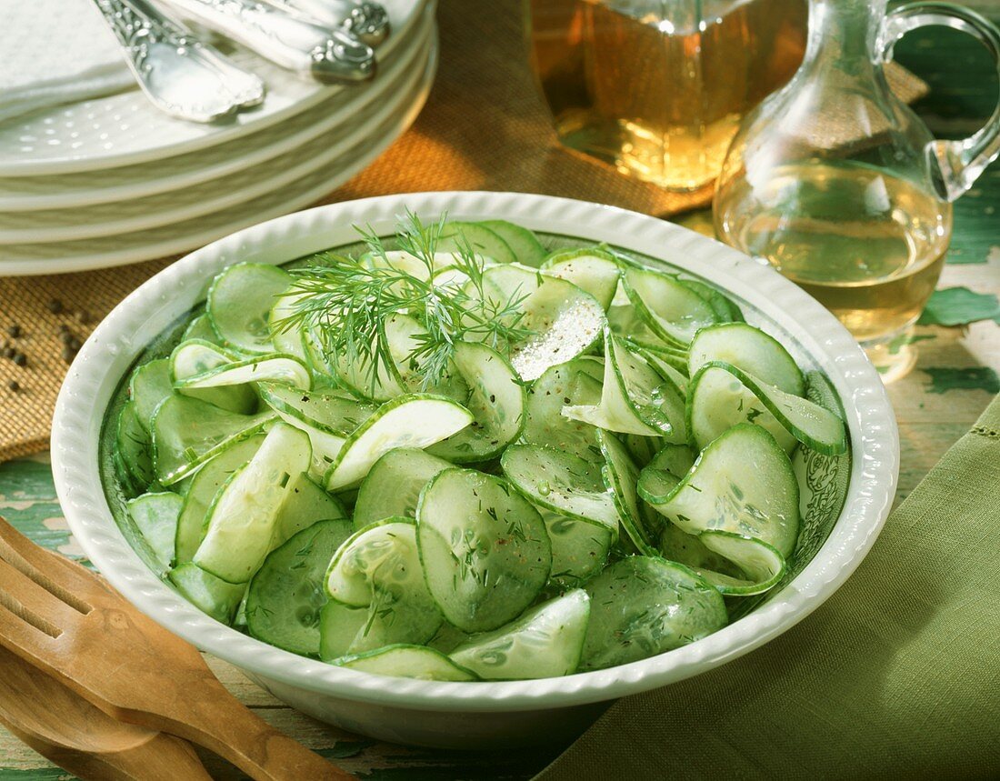 Cucumber salad with dill