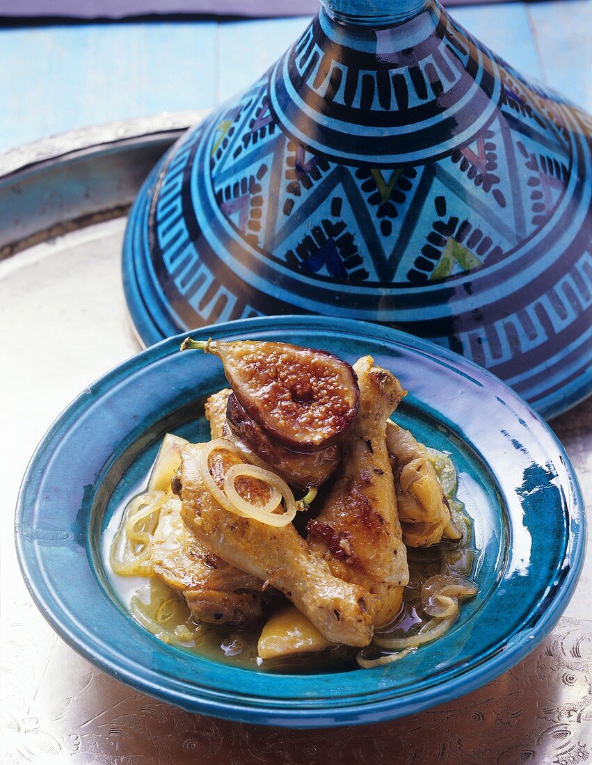Chicken tajine with figs (Morocco)