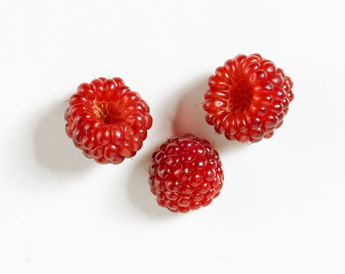 Three red mulberries
