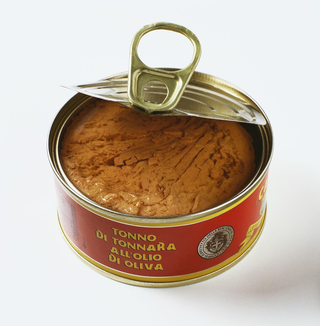 A tin of tuna in olive oil