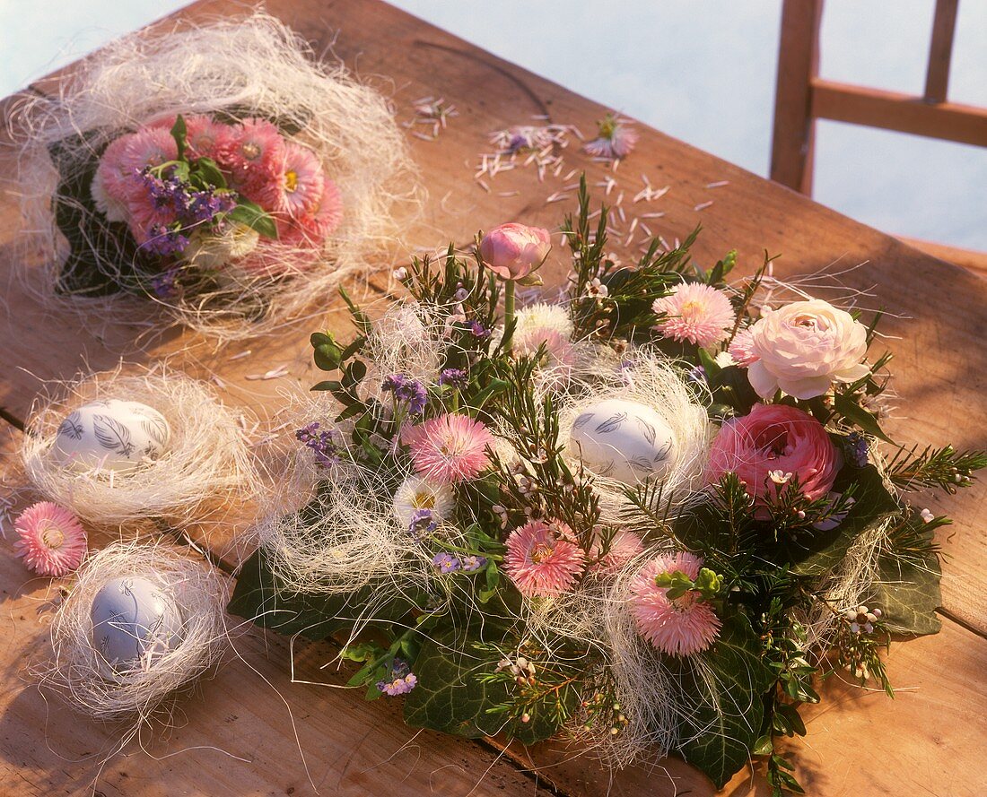 Table decorated for Easter