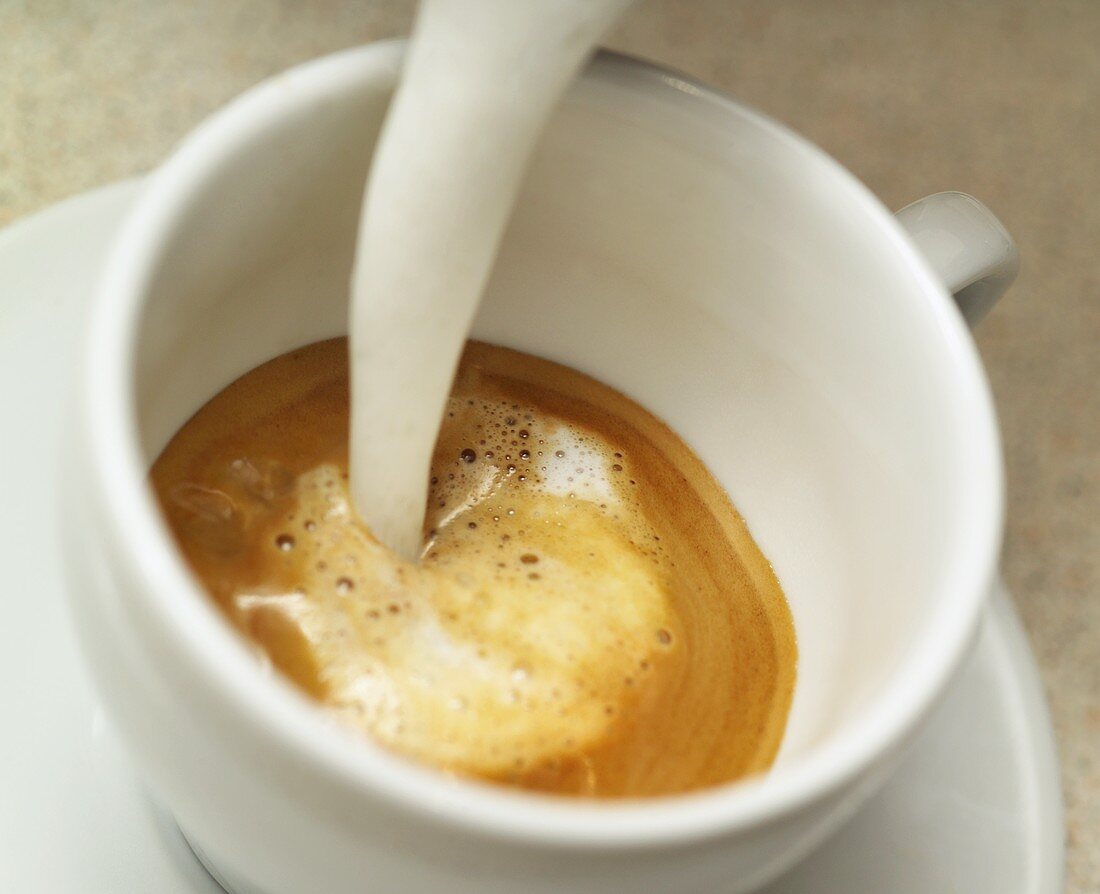 Making a cappuccino