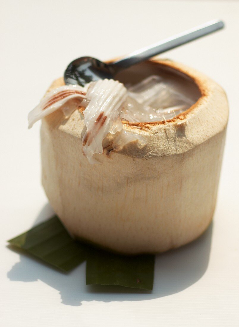 Opened coconut