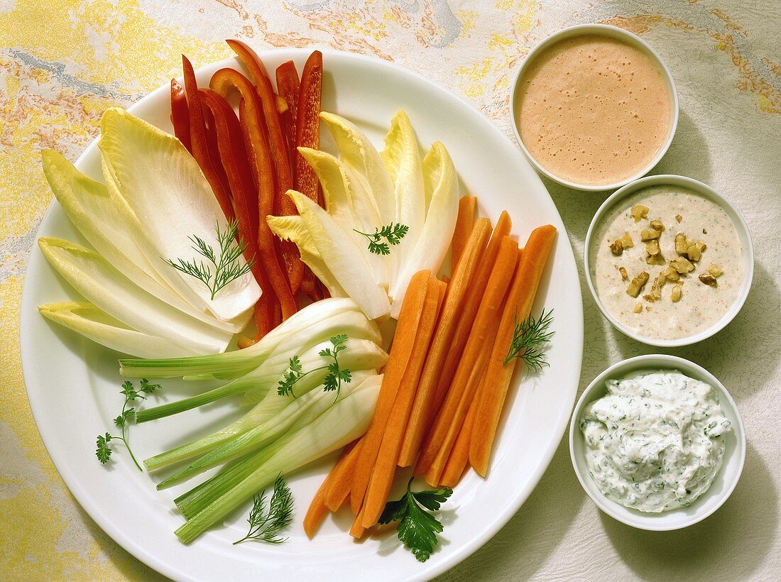 Crudites with dips