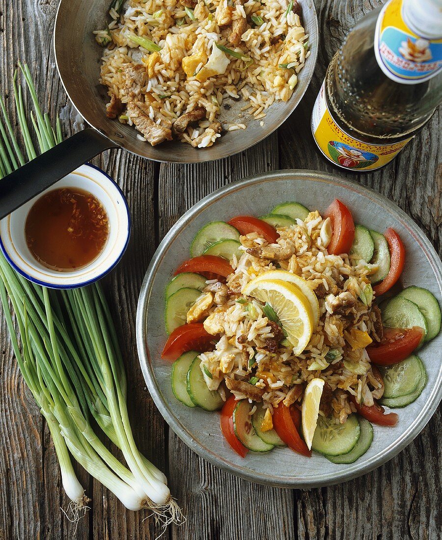Fried rice with beef (Thailand)