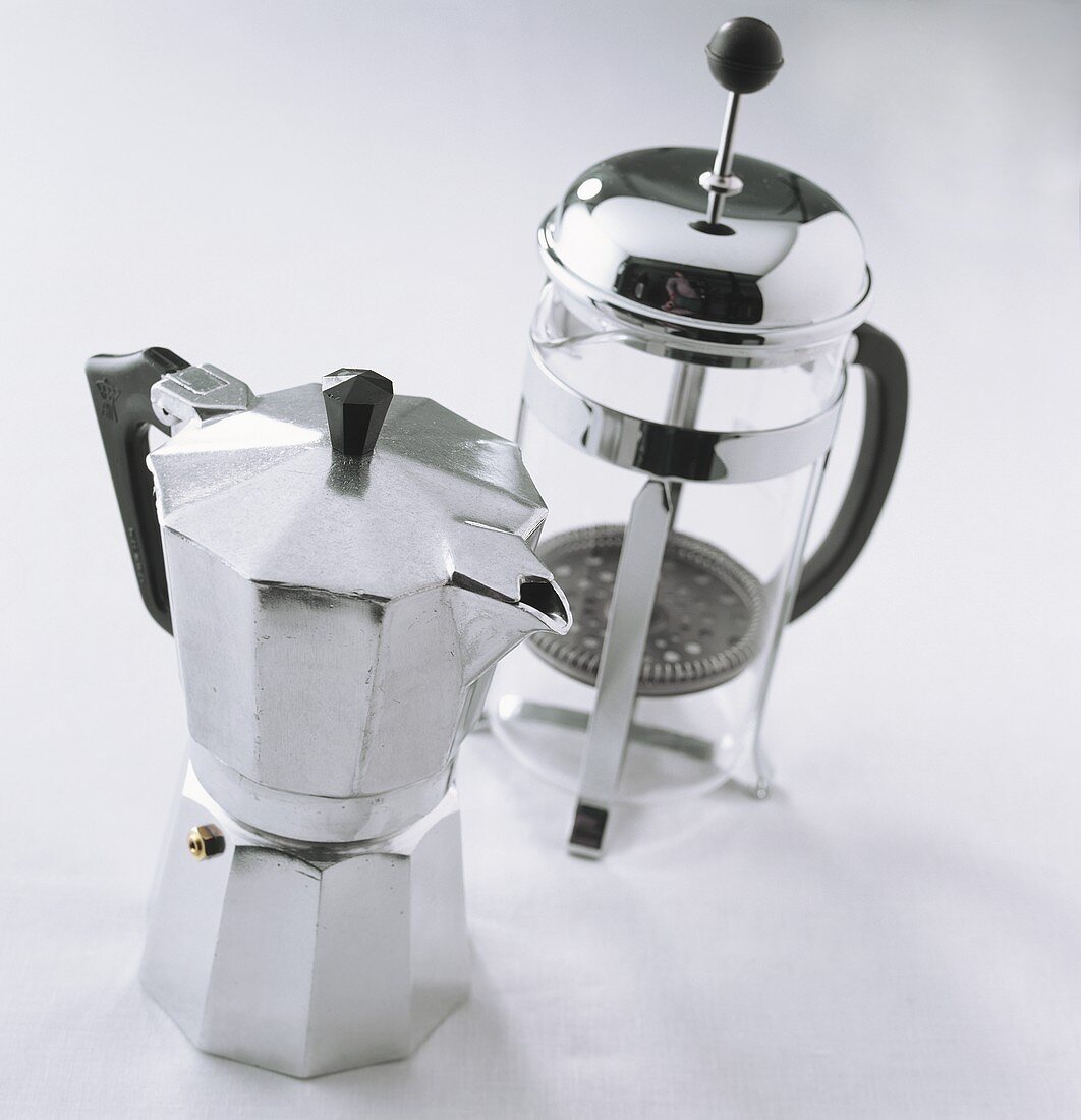 Espresso pot and glass filter pot