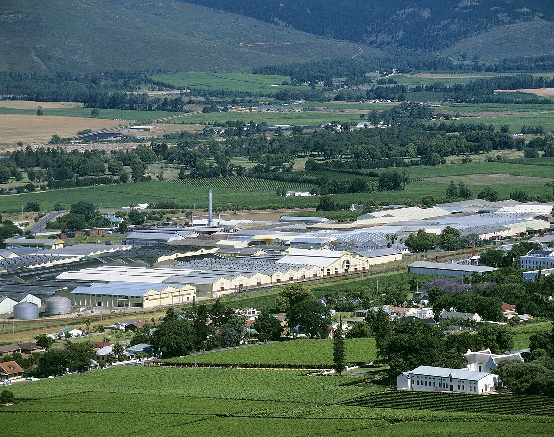 View of KWV headquarters, Paarl, S. Africa