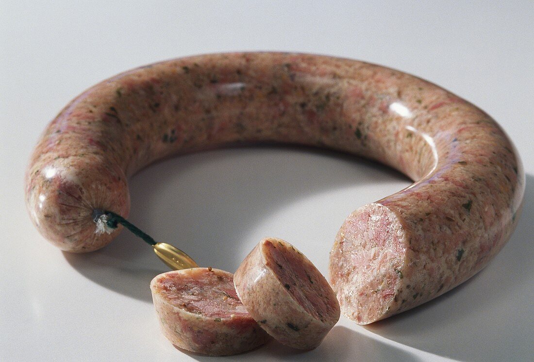 Brawn sausage, in a ring