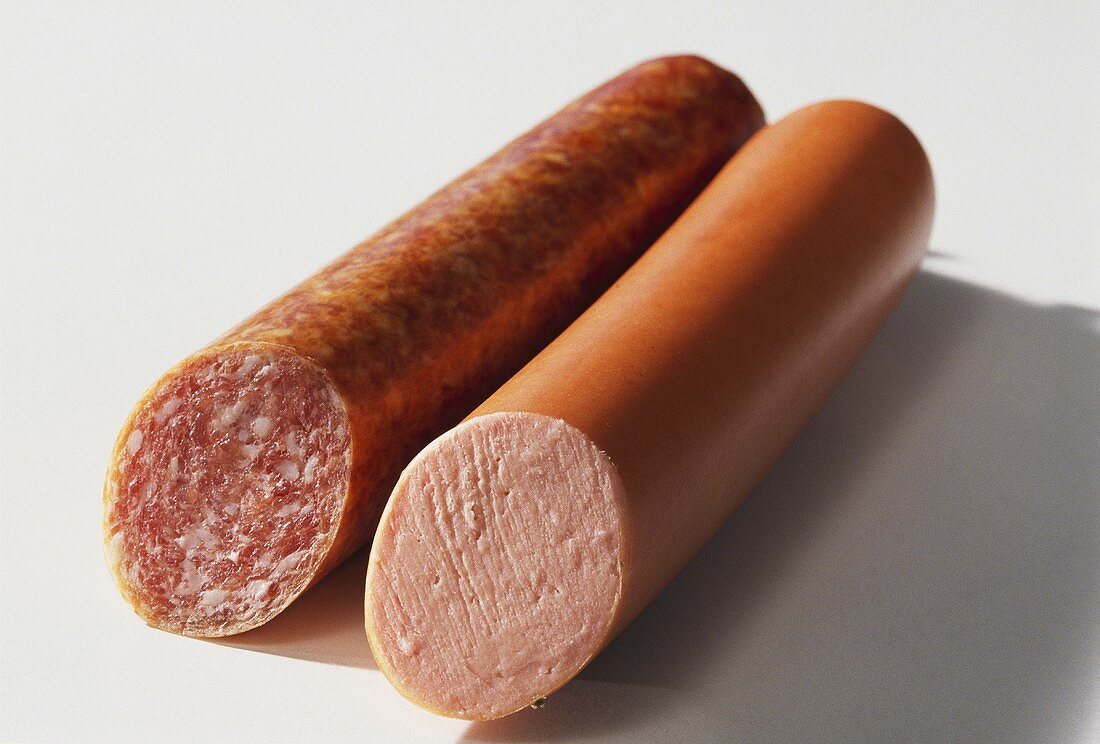 Braunschweiger Mettwurst sausage, coarse and fine