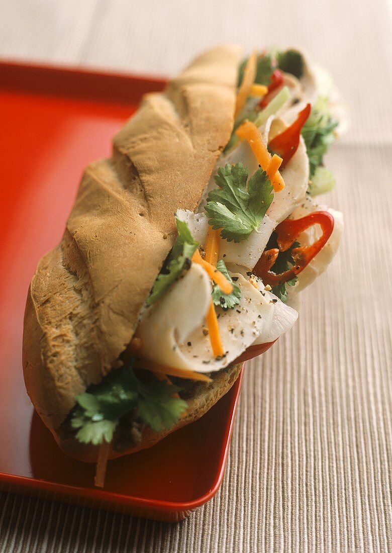 Banh mi (chicken sandwich, Vietnam)