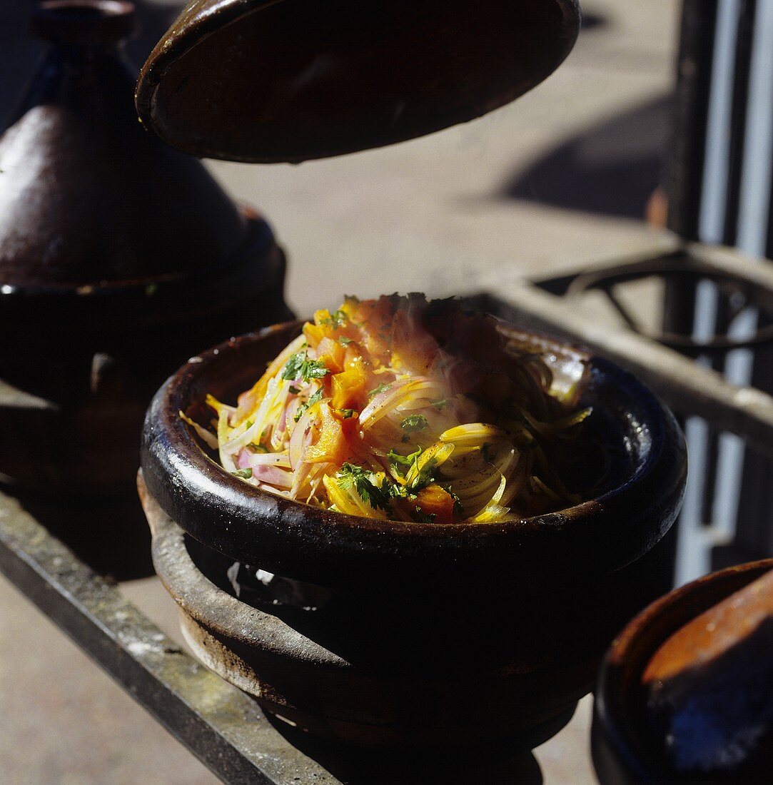 Pumpkin tajine with chicken