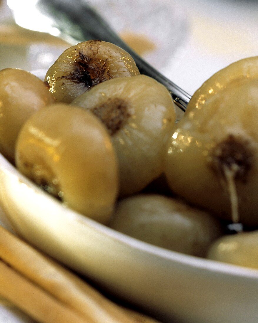 Boiled Onions in a Bowl