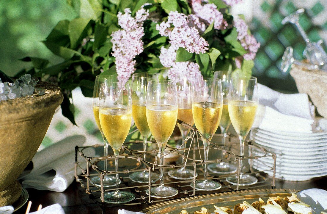 Elegant Buffet with Champagne