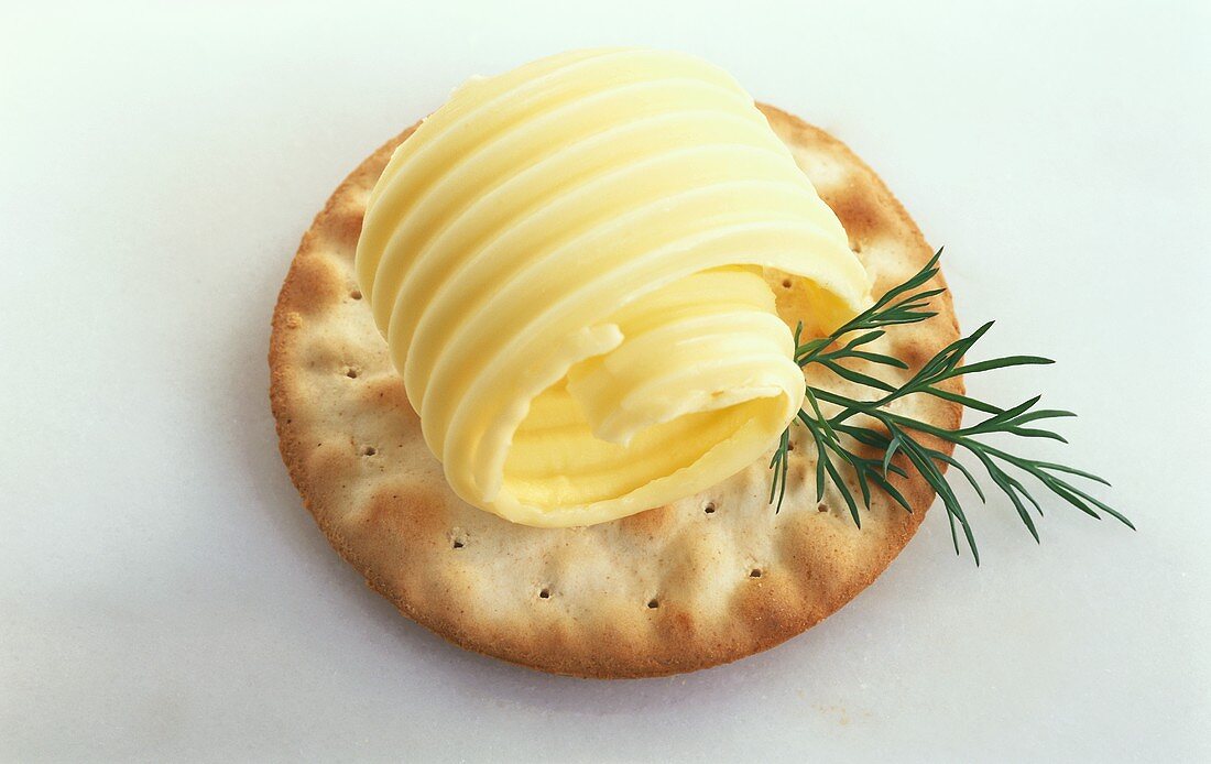 A Butter Curl on a Cracker