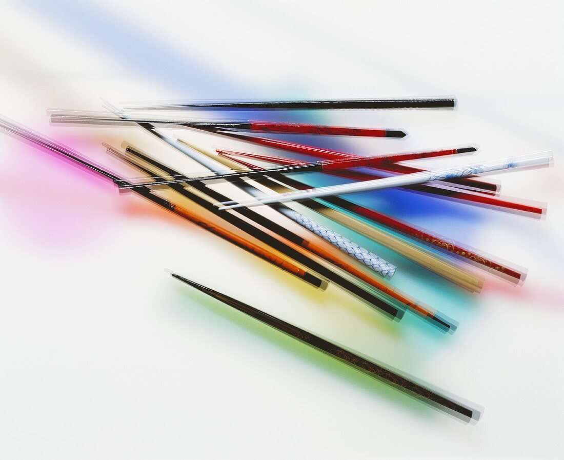 Several Colorful Chopsticks