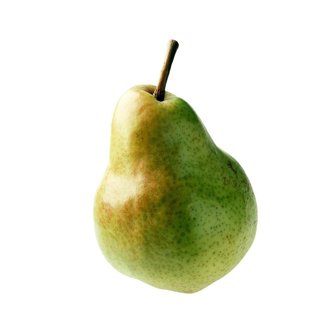 Eine einzelne grüne Birne
