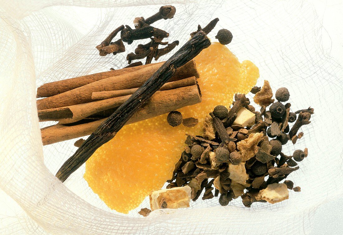 Assorted Spices in a Sack