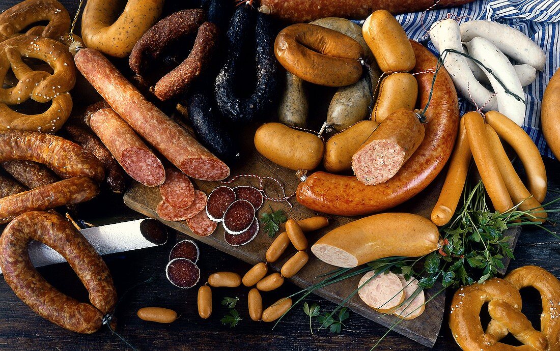 Several Assorted Sausages