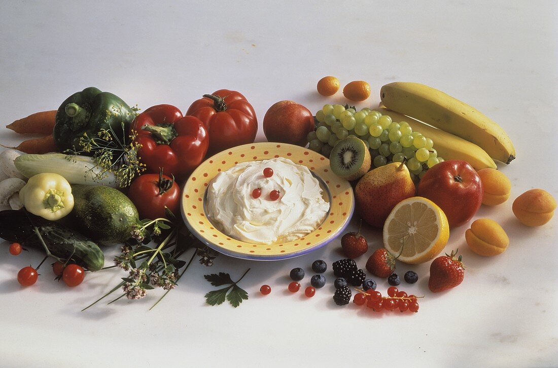 Vegetable Dip with Assorted Vegetables