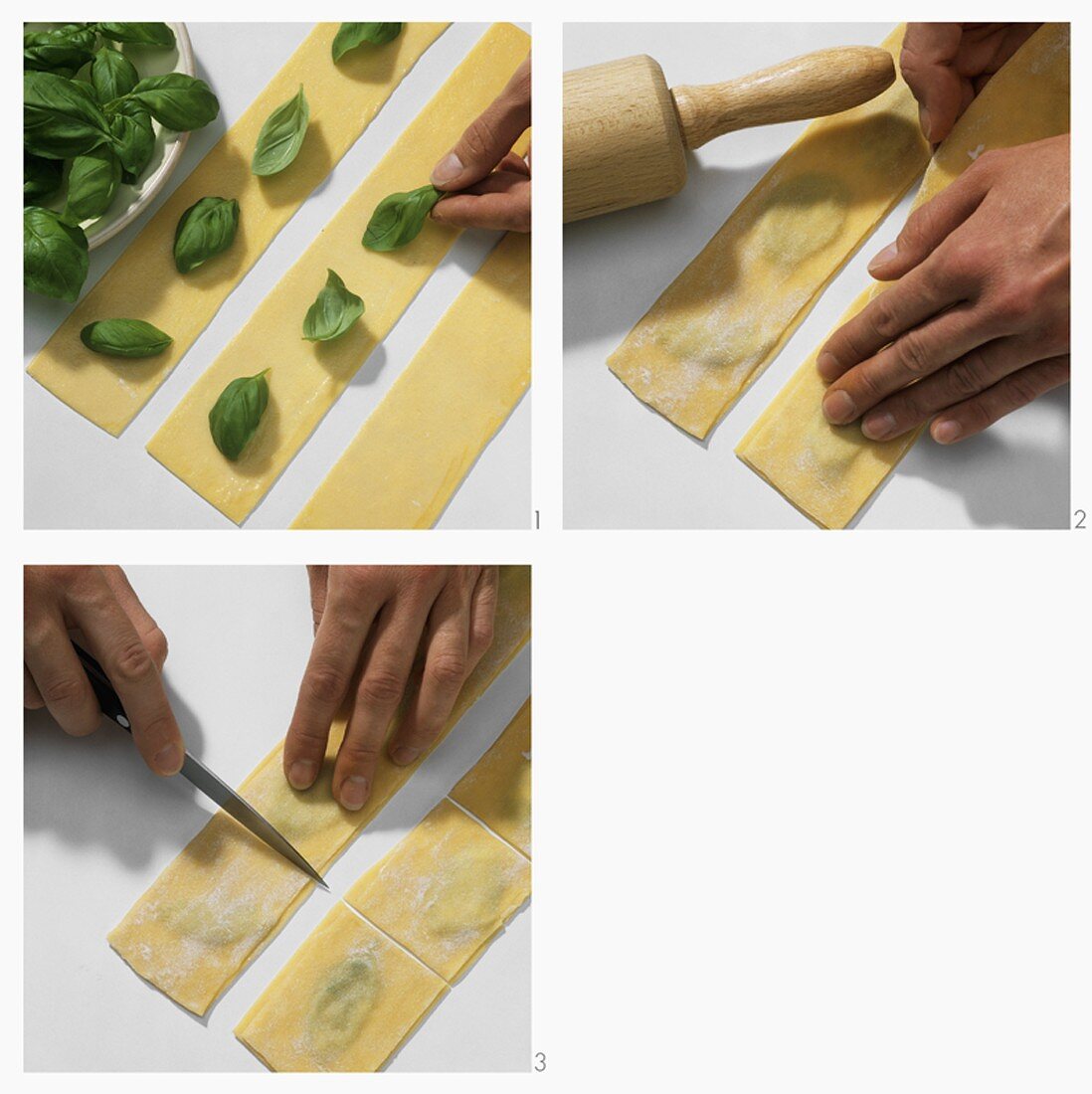 Making basil pasta