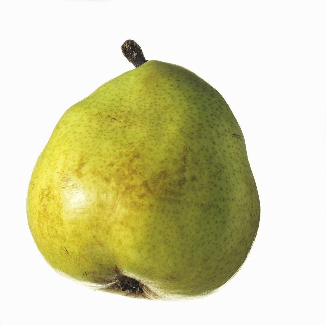 A yellowy-green pear (variety: Vereinsdechant)