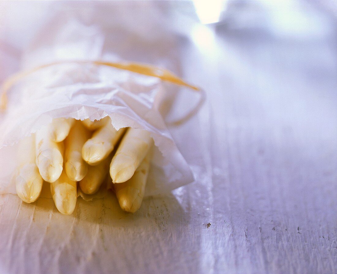 White Asparagus wrapped in Wax Paper