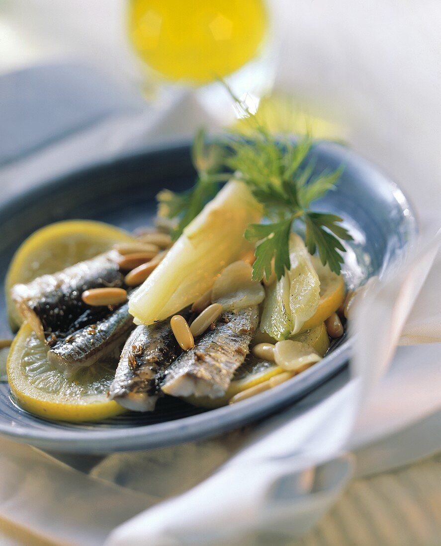 Sarde al finocchio (Sardines with fennel and lemon)