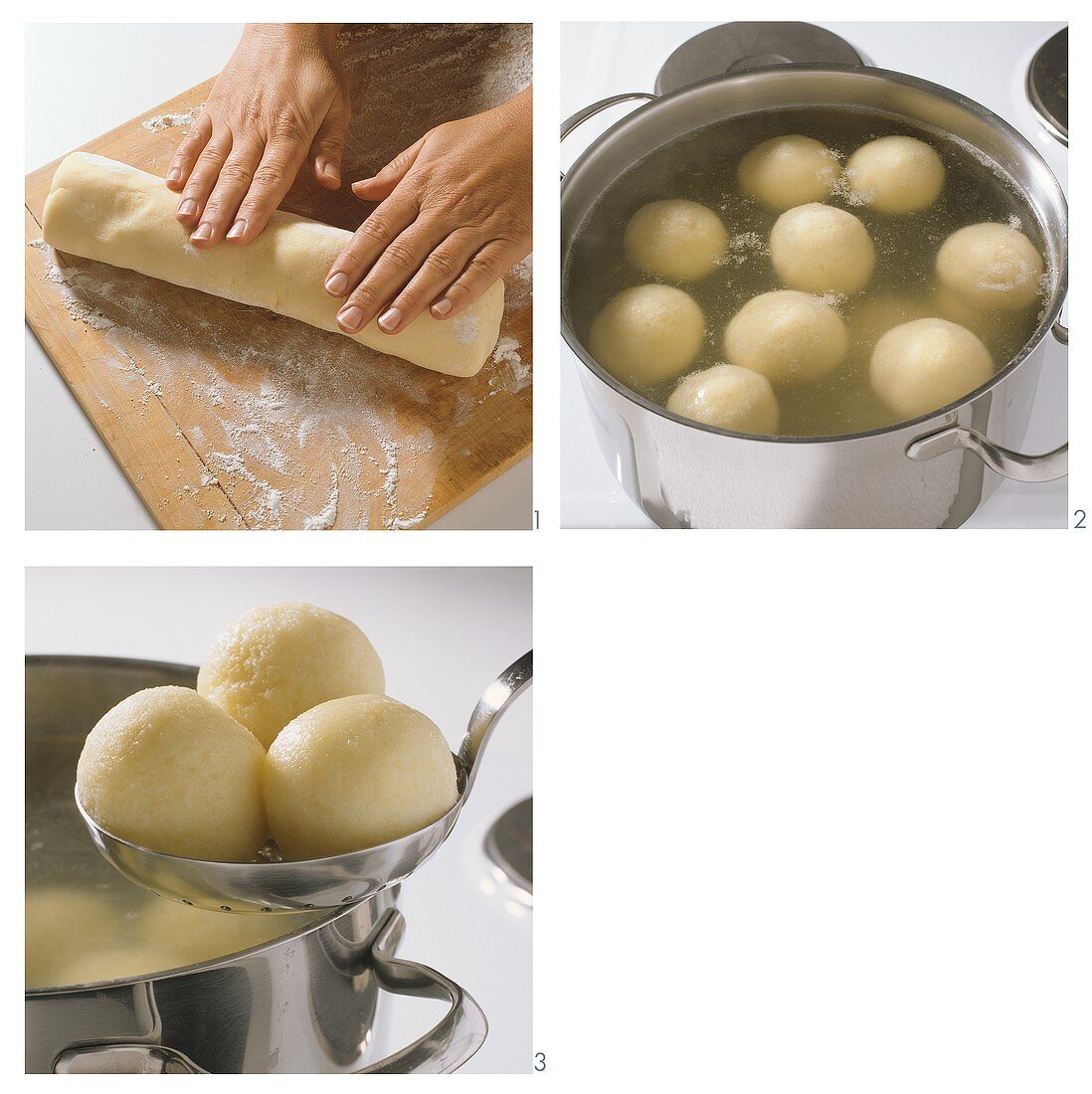Making potato dumplings