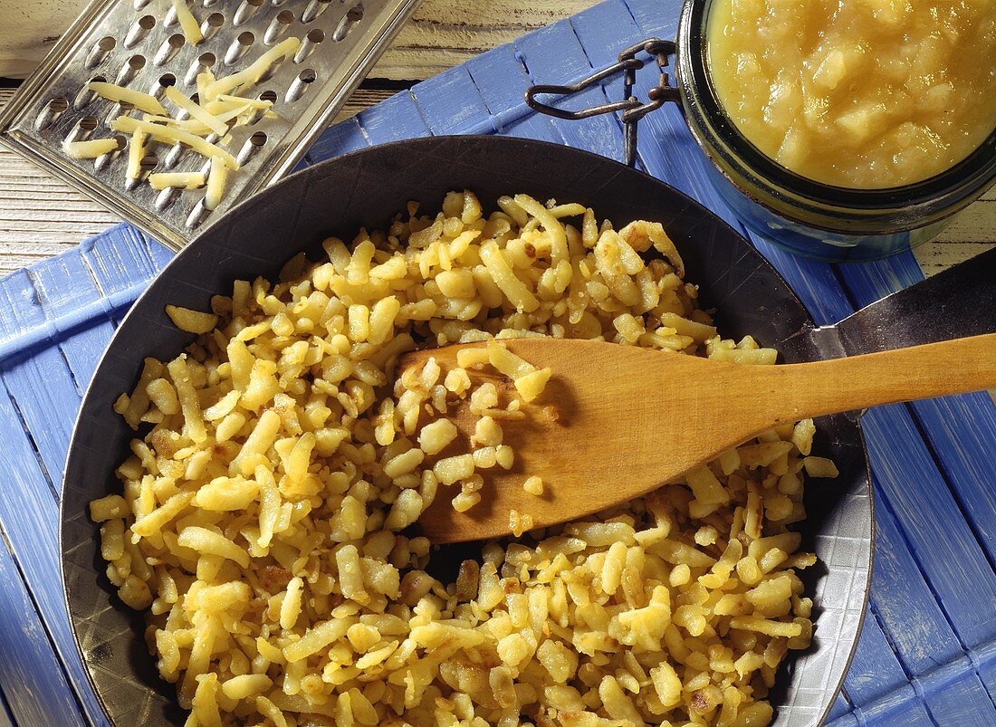 Fried grated potatoes from Grisons, Switzerland