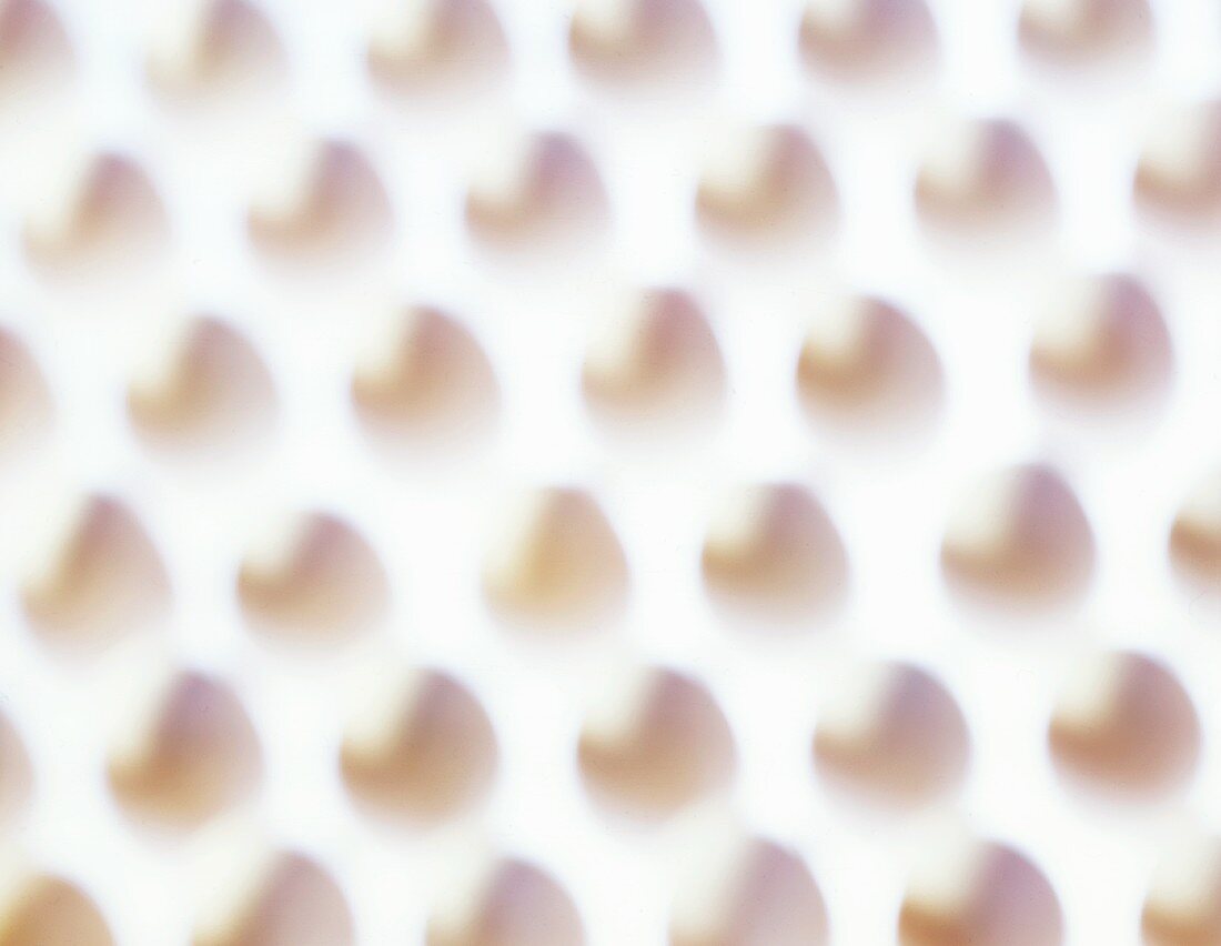 Lots of eggs on white background, soft focus