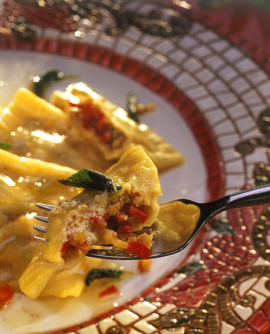 Ravioli vegetariani (Gemüse-Teigtaschen, Italien)