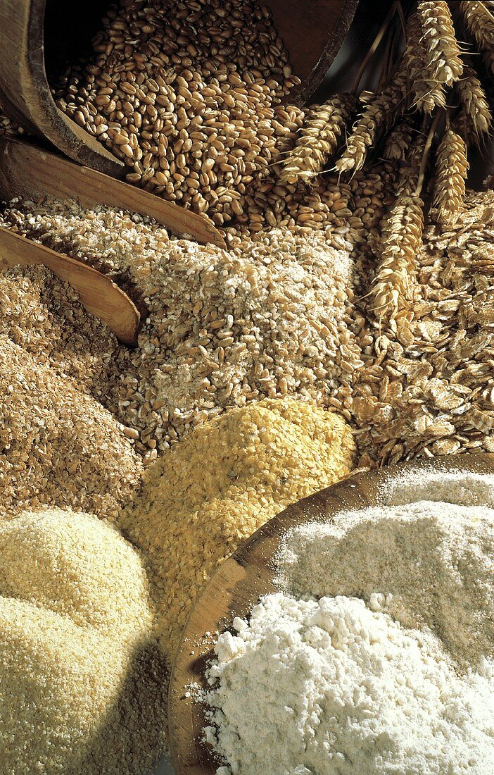 Getreide und -produkte (Körner, Mehl, Schrot, Haferflocken)
