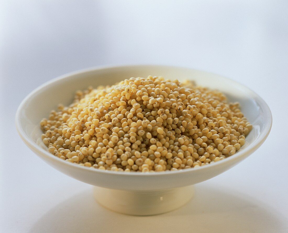 Millet in a white bowl