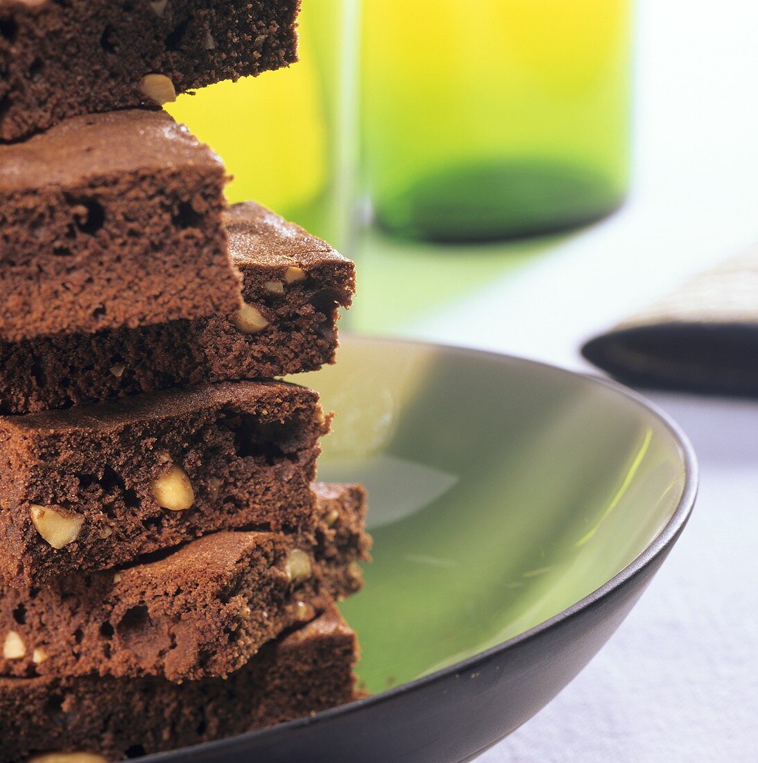 Ein Stapel Peanut-Brownies