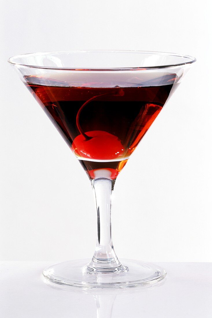 Martini Sweet with maraschino cherry