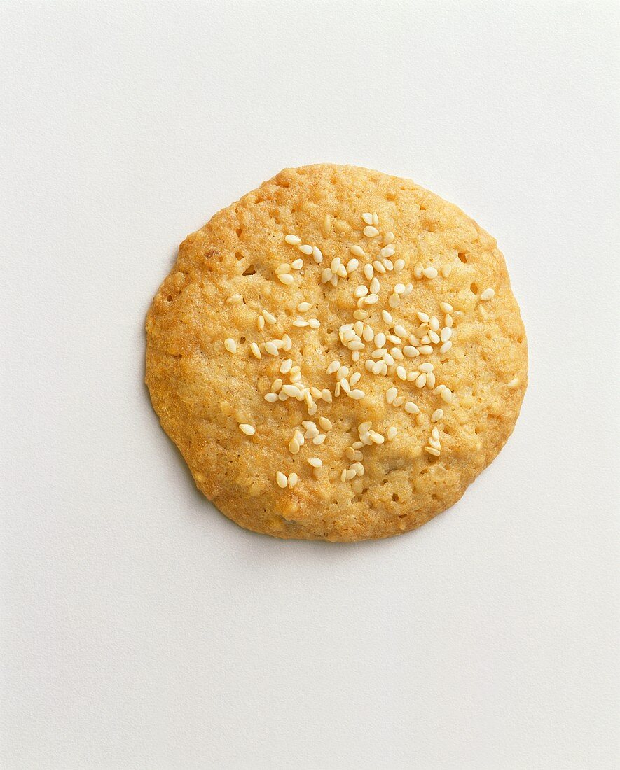 A sesame biscuit