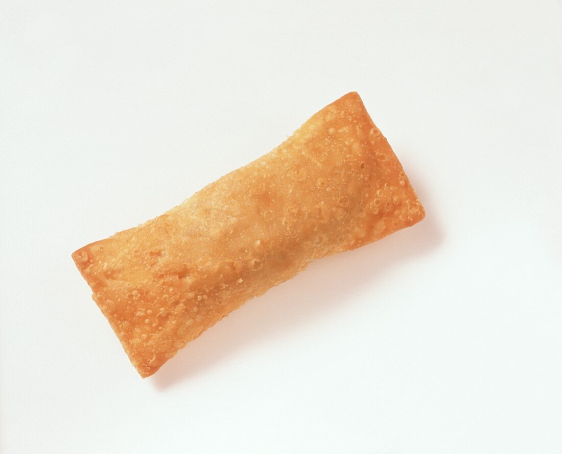 A spring roll on a white background