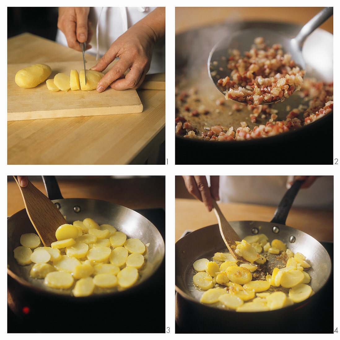 Bratkartoffeln mit Speck zubereiten