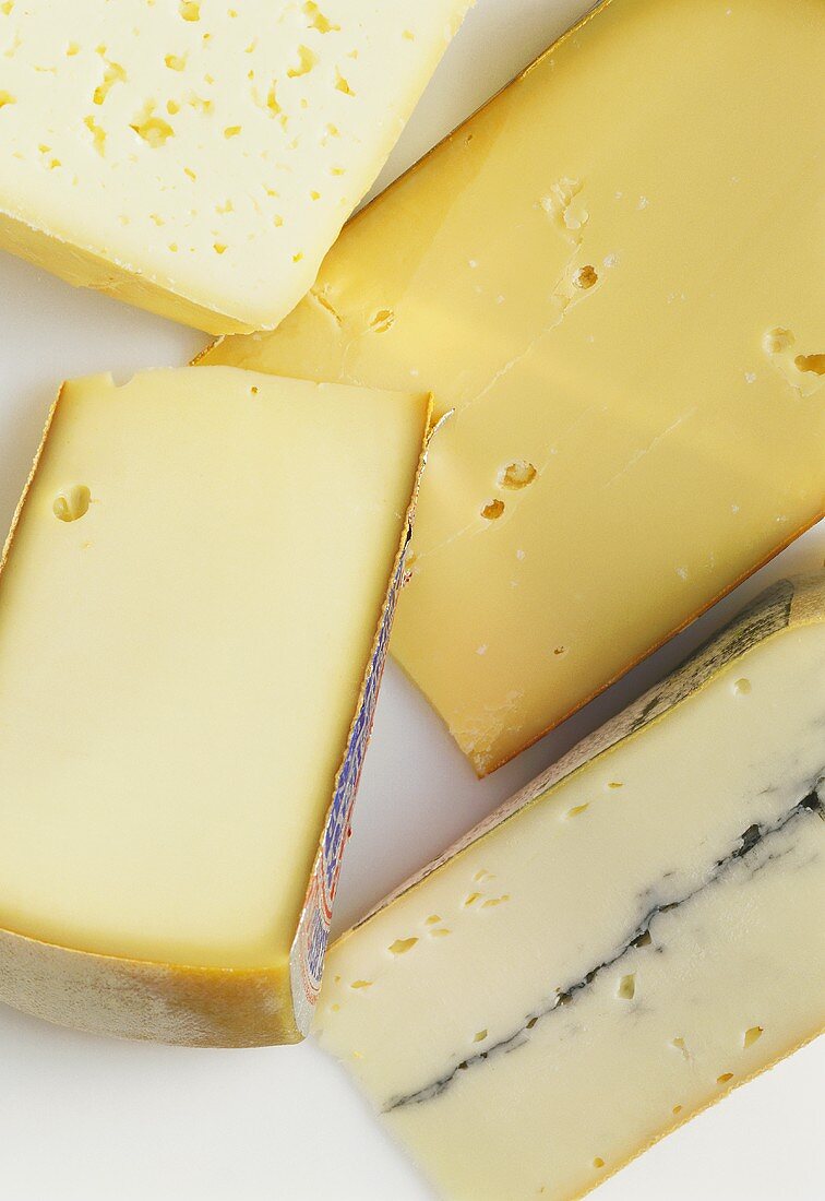 Various types of cutting cheese
