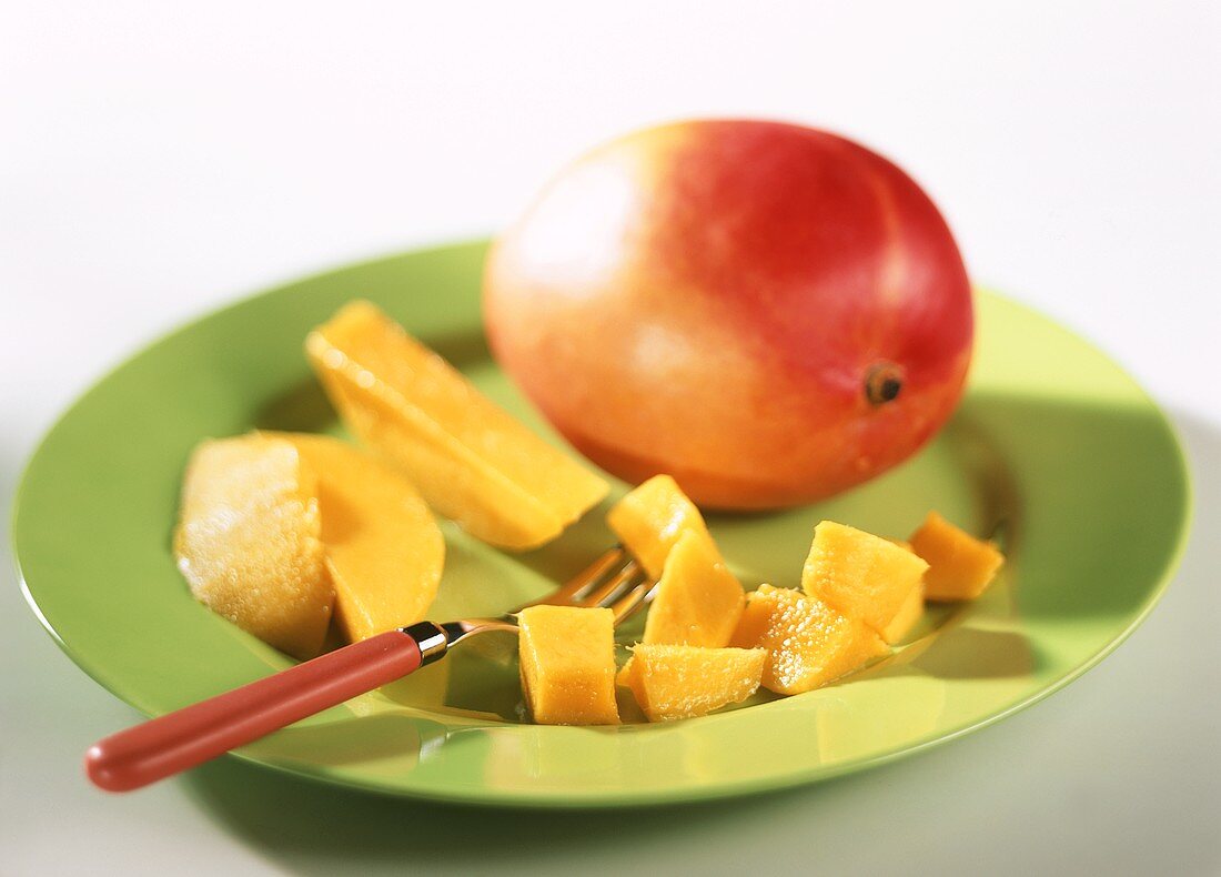 Mango auf Teller