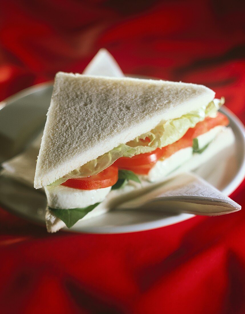 Tramezzino caprese (Sandwich mit Tomate & Mozzarella)