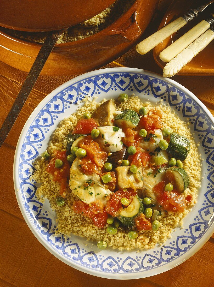 Cuscus alla pantisca (couscous with fish & vegetables, Italy)