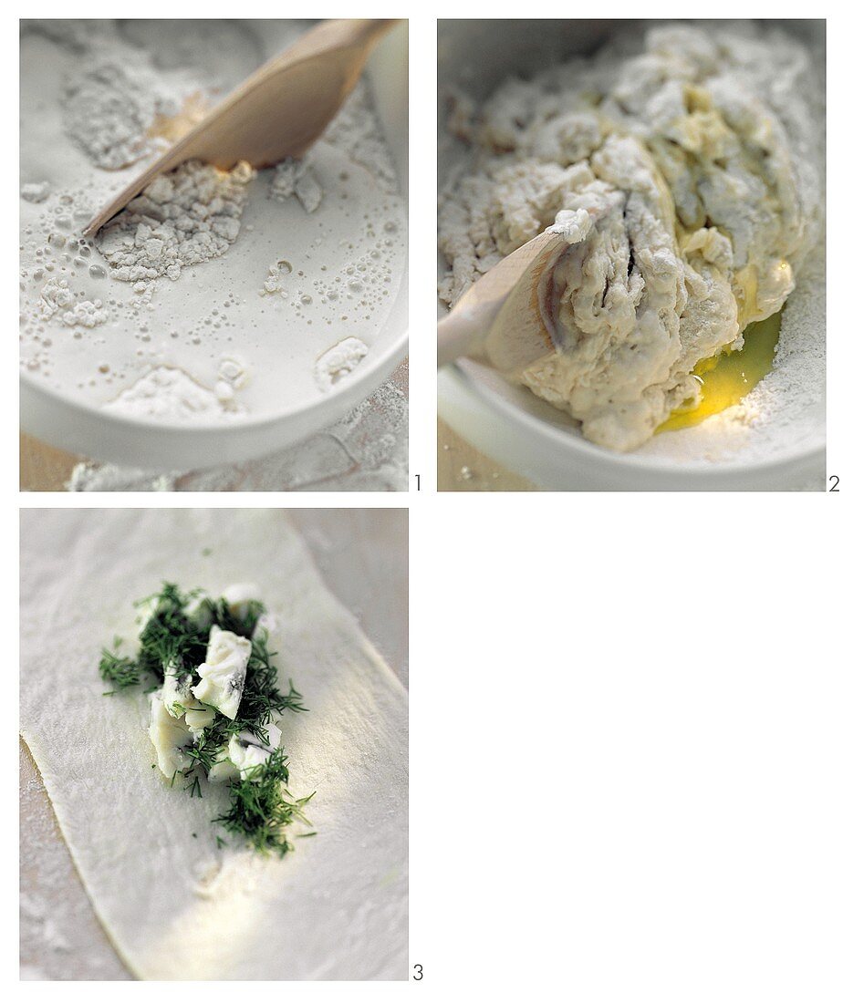 Piadina (italienisches gefülltes Weißbrot) zubereiten