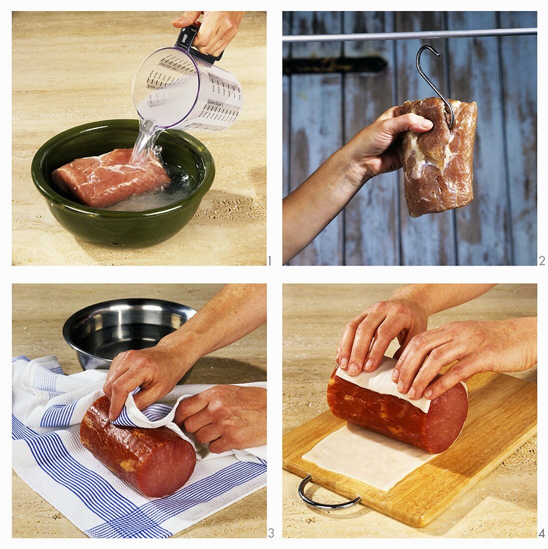 Pickling Lachsschinken (wet process)