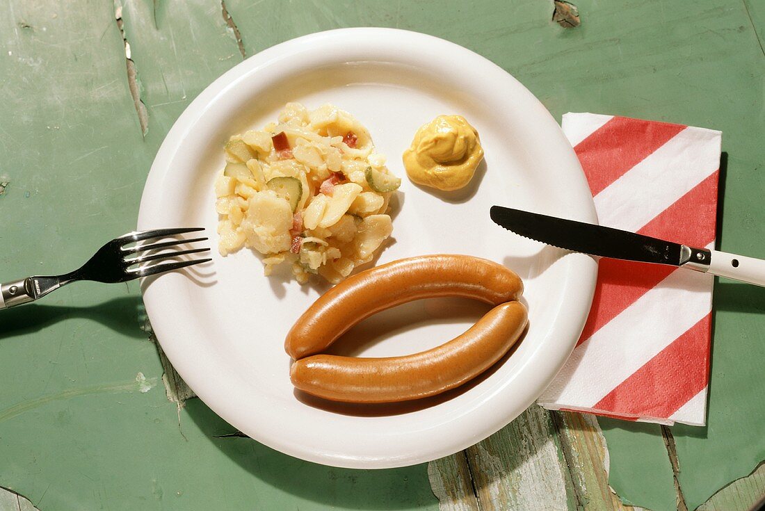 Vienna sausages with potato salad